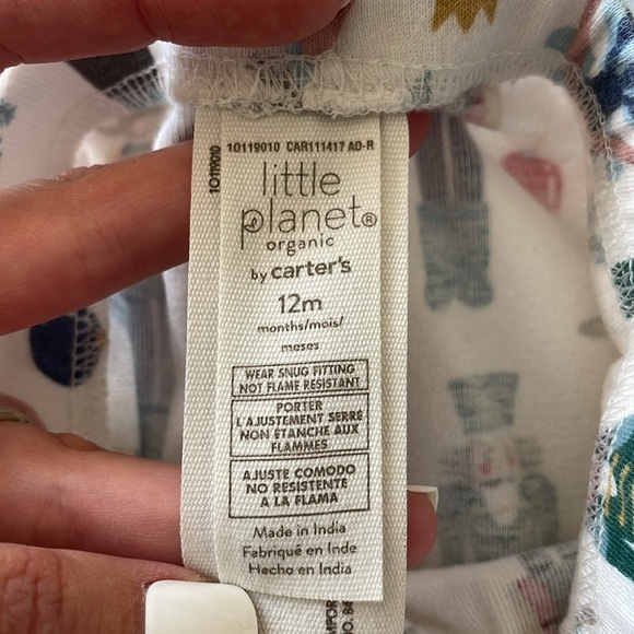 Little Planet Organic Cotton Kids Christmas Pajama Set 12 Month Cozycore Holiday - Picture 3 of 8